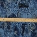 HPF 7043 2.75 yards super-chic blue tones abstract paisly print crinkle gauze