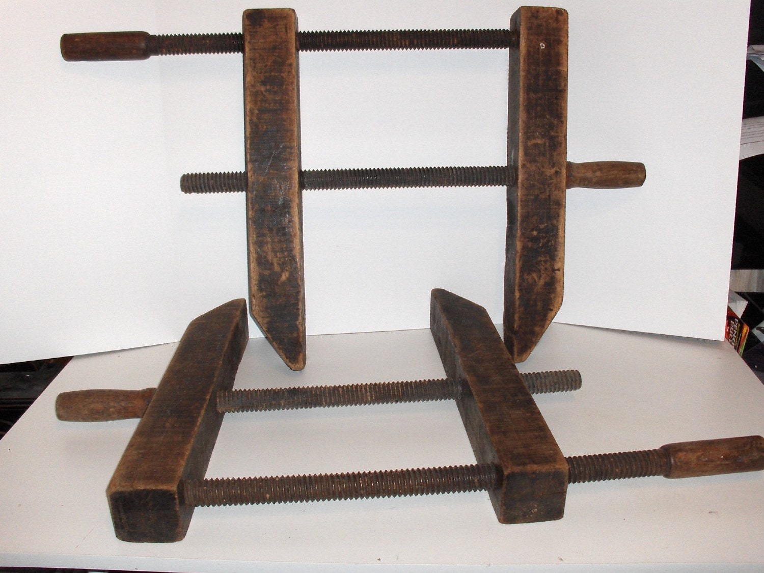 Antique Wooden Clamps Very Large No. 0