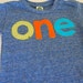 Lime green orange and blue Birthday Tee Organic Blend Colorful Birthday Shirt first birthday Ready to Ship size 12/18 months
