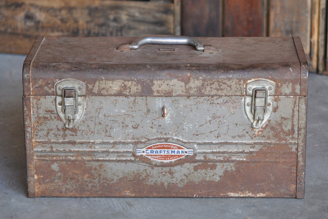 1950s Craftsman Metal Toolbox Mid Century Mechanic's Tool