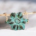 Verdigris Patina Flower Necklace - N098