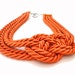 Tangerine Sailor's Knot Necklace