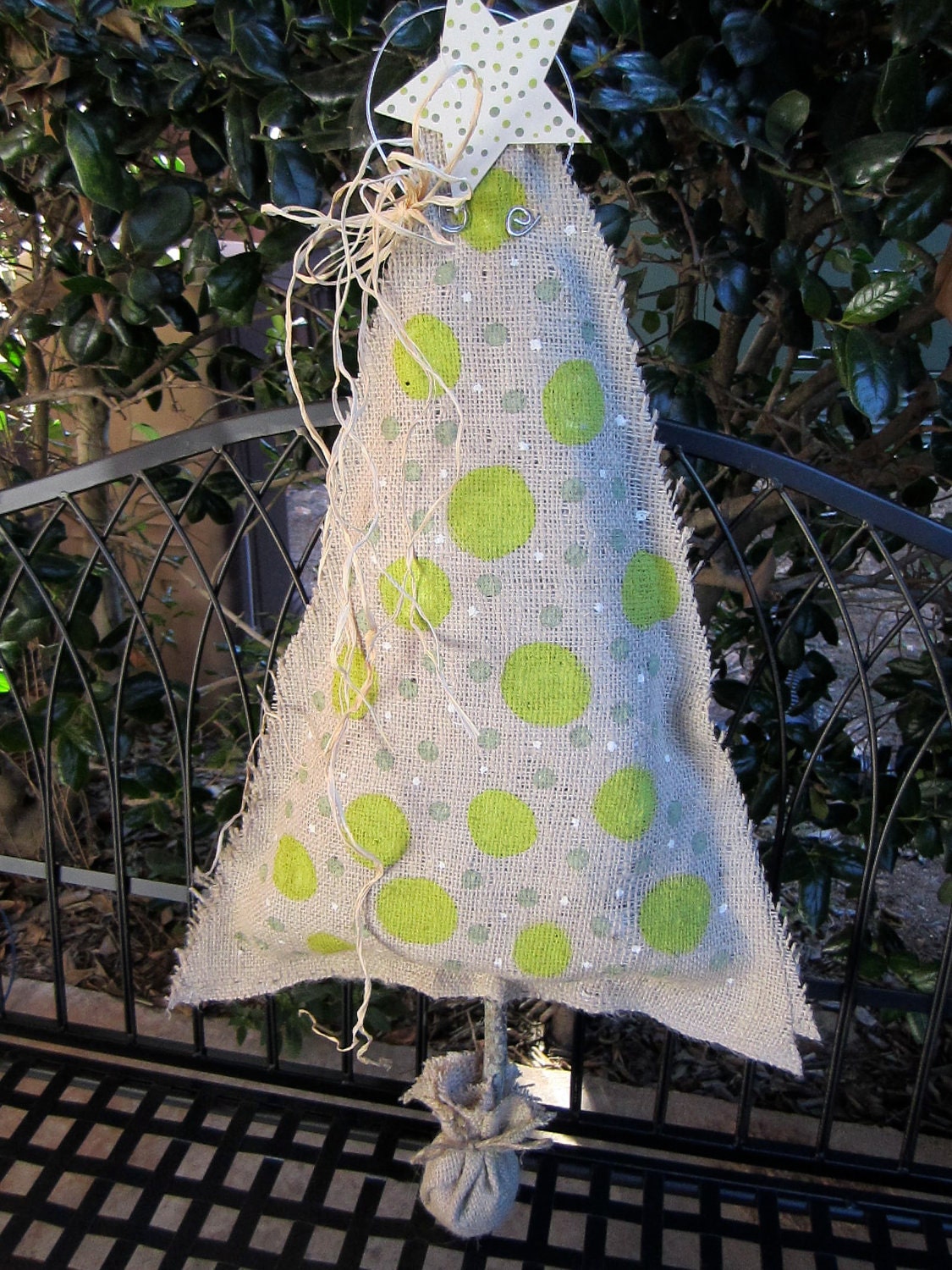 Burlap Christmas Tree Burlap Door Hanger