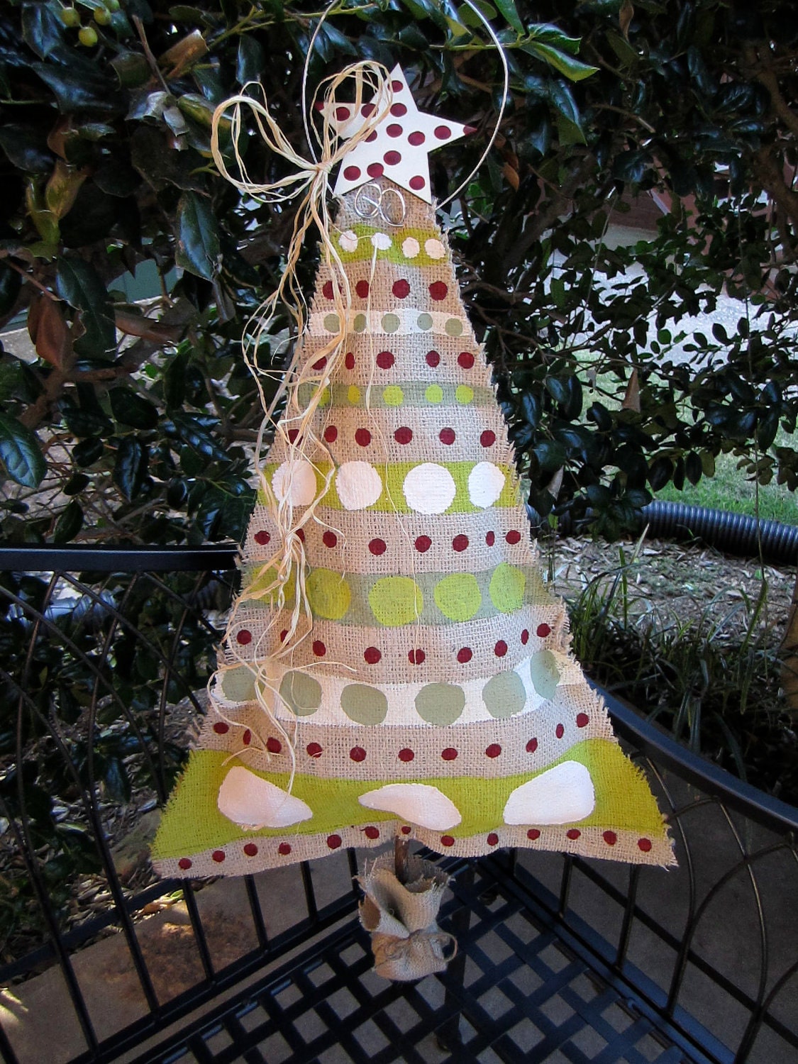 Burlap Christmas Tree Burlap Door Hanger