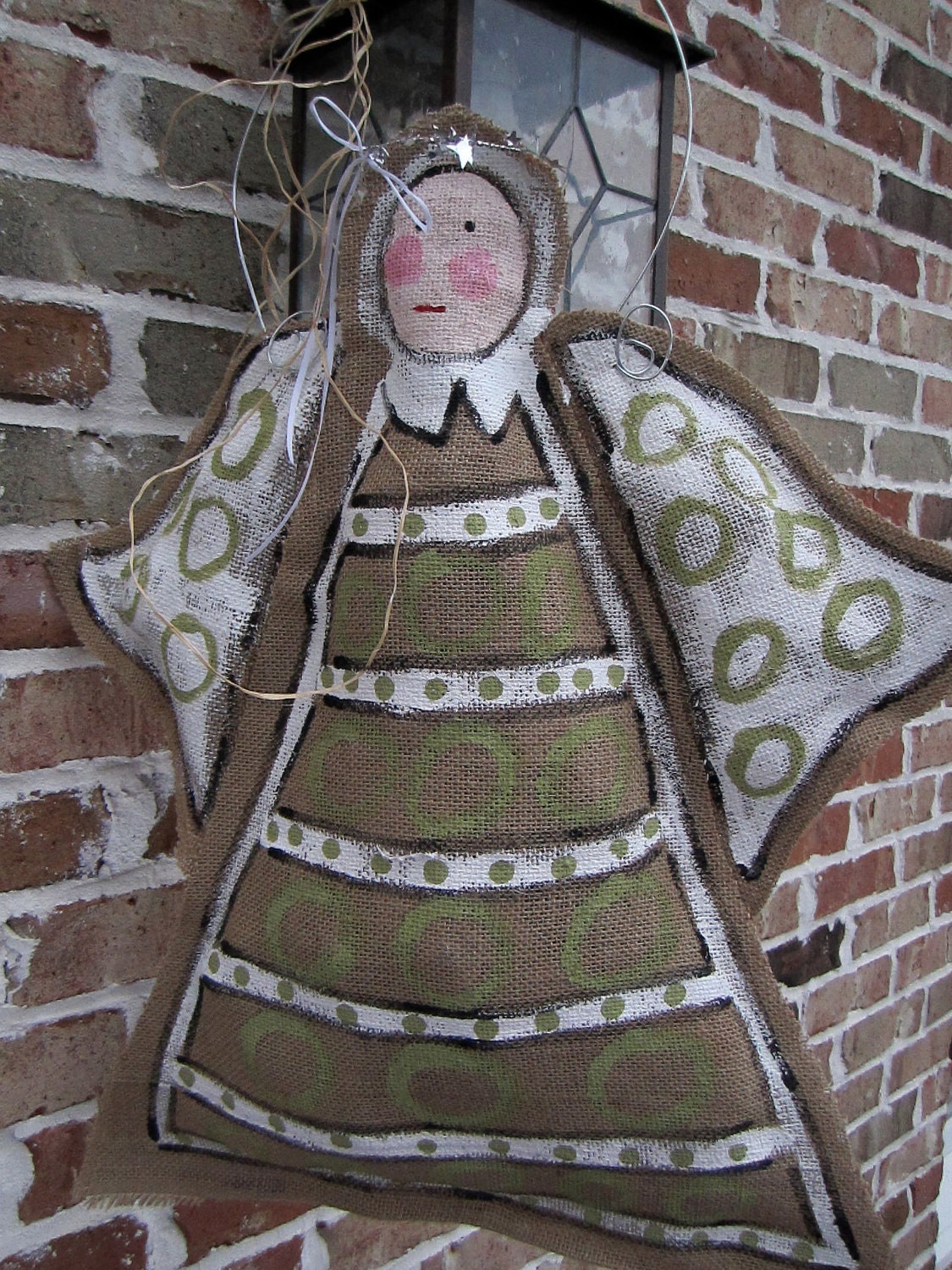 Christmas Angel Burlap Door Hanger