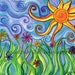 Original Matted Watercolor Print - Sunny Skies
