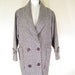 Gray Tweed Wool Coat. Size Large. Double Breasted. Oversized