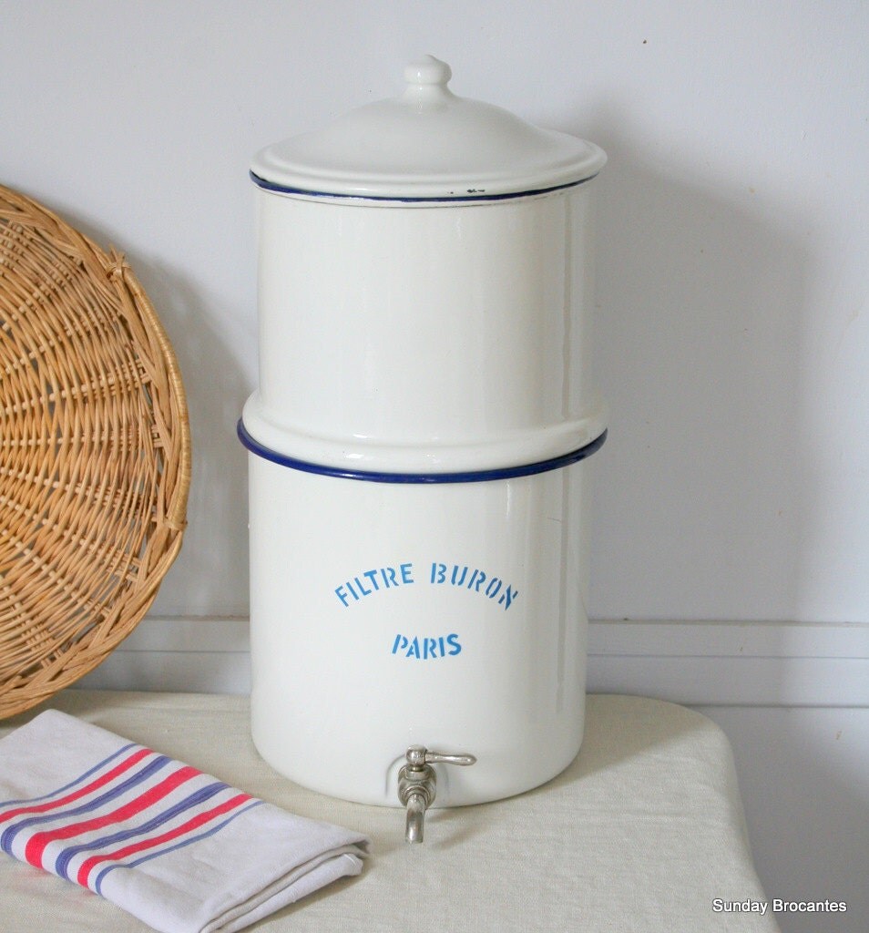 French Enamel Water Filter