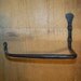 Hand Forged "Thumbprint" Toilet Tissue / Paper Holder made by Blacksmith (right mounted)