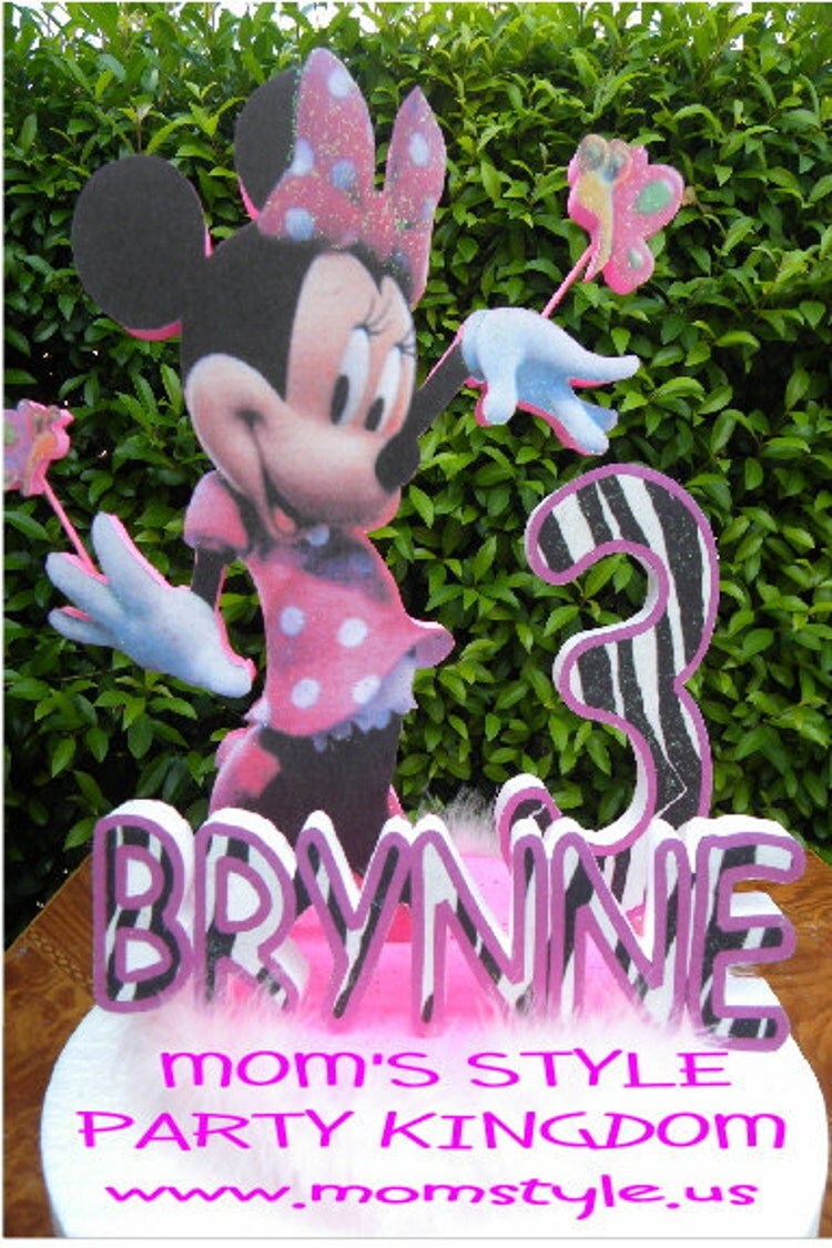 Minnie mouse birthday party cake topper ZB by maryjuan on Etsy