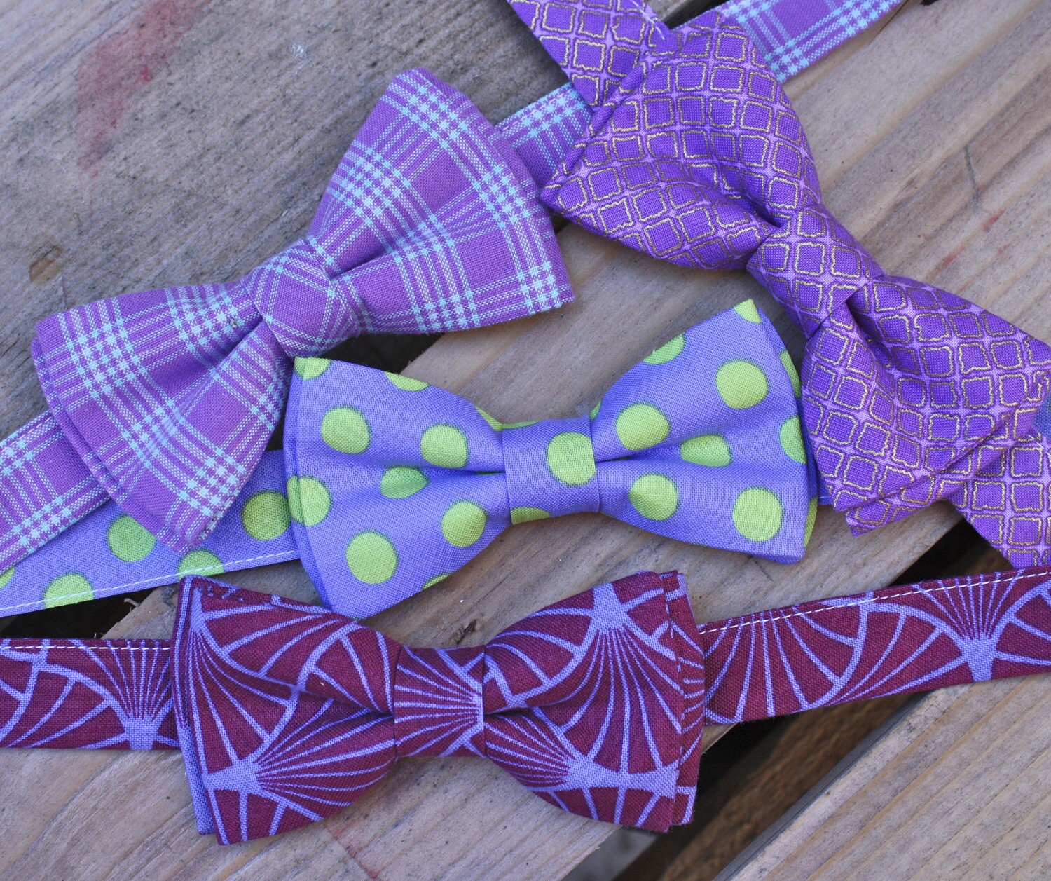 SALE purple bow tie purple bowtie purple and blue by littlevys