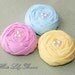 Rolled Fabric Rosette Embellishments, Fabric rosettes, rolled rosette, cotton flowers, Ice Cream Colors,1.5 inches