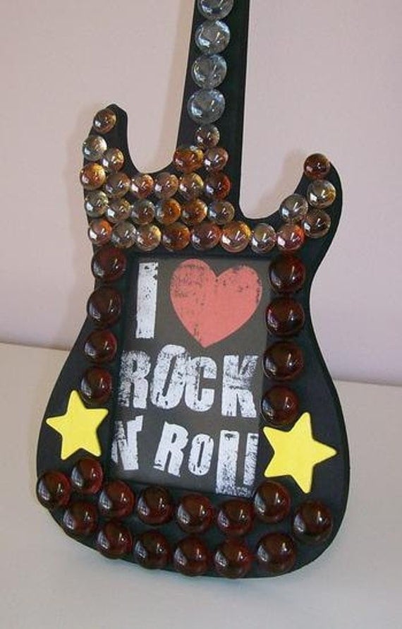 Rock N Roll Guitar Picture Frame