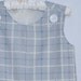 2T Boy's jon jon, shortalls, SALE, Light Blue and White Plaid, eco-friendly