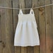 Reserved for Therese, 3 Ivory Eyelet Flowergirl Dress, with ribbon sashes