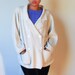 SALE - VTG Oversized Knit White Sweater // Winter Warmth