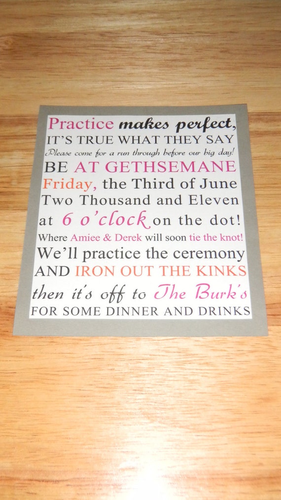 Rehearsal Dinner Invitations Etsy 8