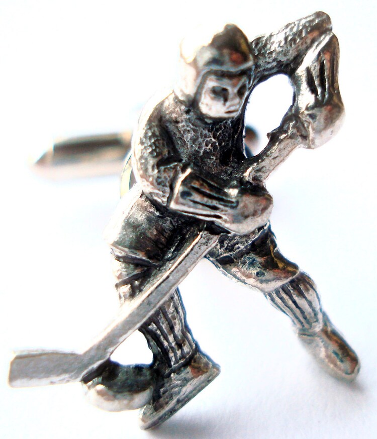 Hockey Cufflinks Gifts for Men Anniversary Gift by Mancornas