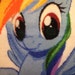 My Little Pony Rainbow Dash Handmade Rug - Reserved Til 6/11/12
