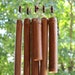 Hand crafted bamboo windchime with hemp and wooden beads