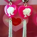 Kawaii Barbie Silhouette Heart Earrings