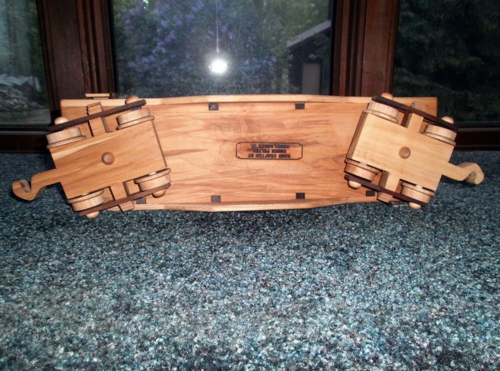 Log carrier train car wooden collectible by wisconsinwoodchuck