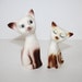SIAMESE CAT Salt and Pepper Shaker Set // Vintage 1960s Retro Collectible Set // ADORABLE