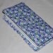 50% off Clearance Sale - No coupons Please - Fabric Checkbook Purple and Blue, Patch and flower