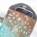 25% OFF SALE Batik Case in brown and blue with embroidery, Padded, and Perfect for your Cell phone, Media Phone, or Ipod