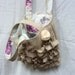 Burlap Purse with Ruffles French Market Bag