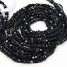 Full 13" strand black SPINEL faceted rondelle beads 3.5-4mm