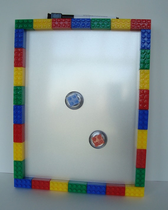 Items similar to Lego inspired magnetic dry erase memo ...