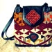 Stunning Vintage Leather Kilim Bag