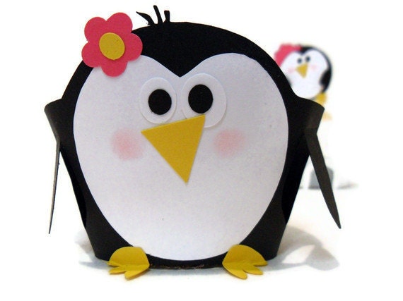 Penguin Cupcake Wrappers - Set of 12 Il_570xn