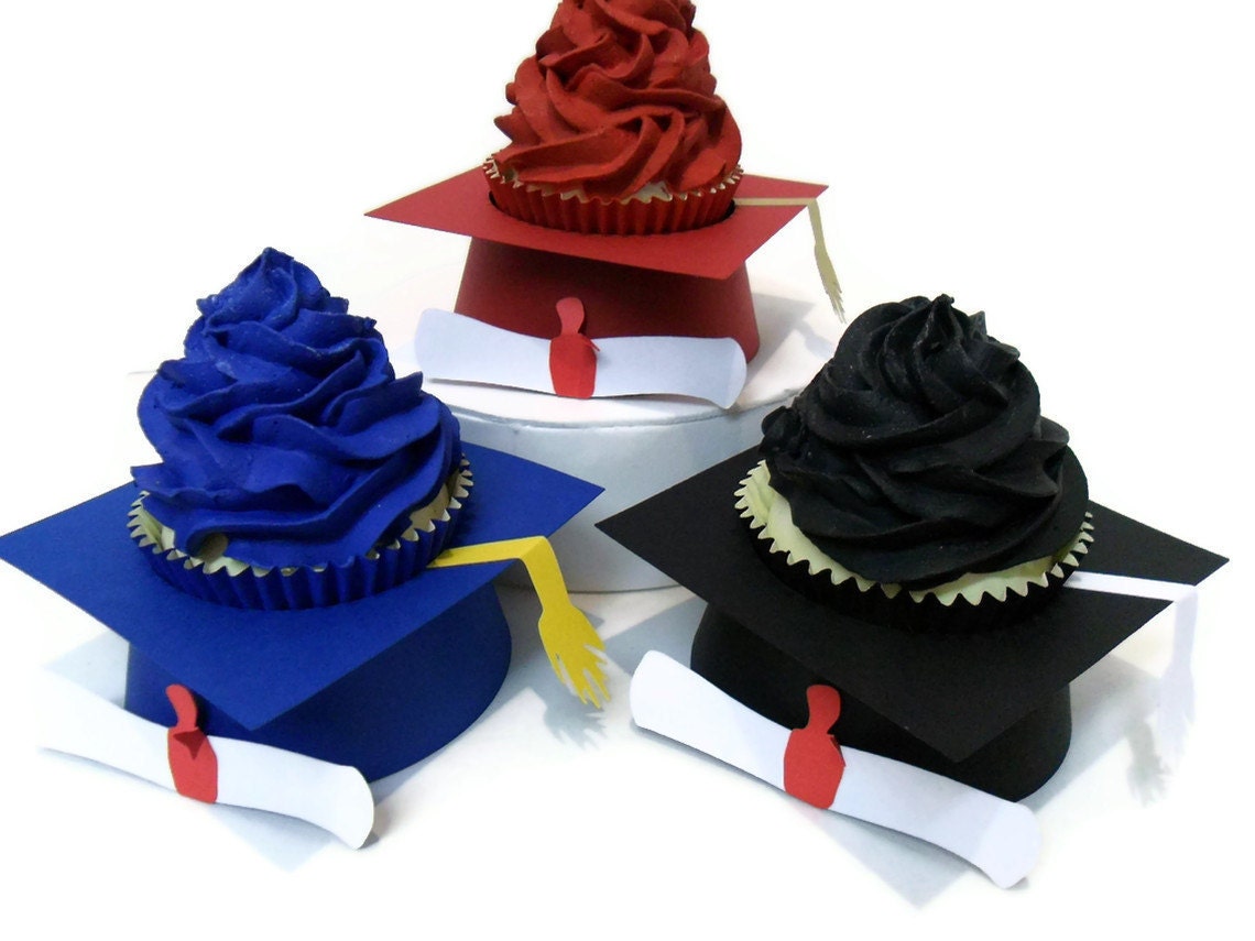 Graduation Hat Cupcake Toppers