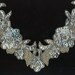 Antique Neckline APPLIQUE Silver Glass Beads Sequins