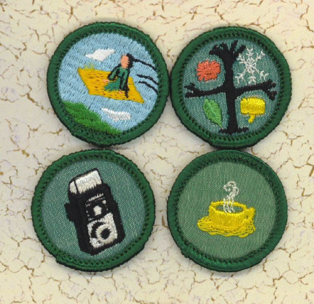 Vintage Girl Scout Badges Patches Hostess Observer Photography 5603