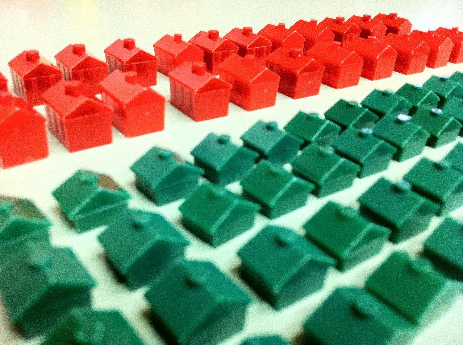 Vintage Monopoly Game Pieces Houses And Hotels