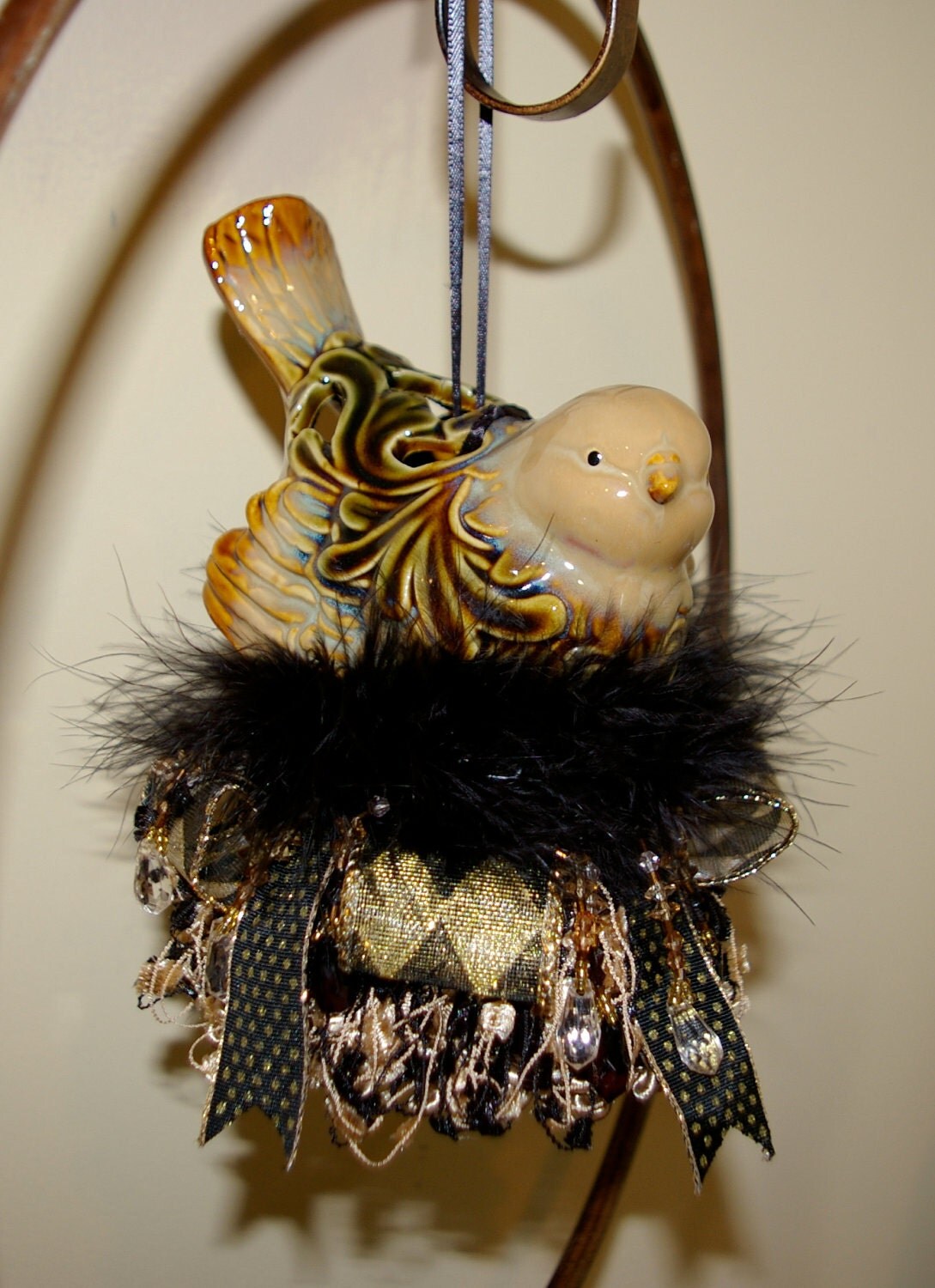 Fancy Bird Decorative Tassel by CreoDesignsForYou on Etsy