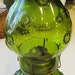 SALE Vintage Depression Era Green Glass Moon and Stars Oil Lamp with Wick by Eagle
