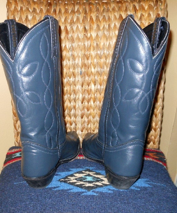 ladies navy blue cowboy boots
