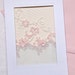 Pink and Silver Satin Lace Blank Card, Embroidered, Wedding, Special Occasion, Mothers Day, Friendship, Sympathy