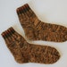 Excellent in hiking or country boots, Strong hand knit wool socks for men, large US mens size 9.5-10, EU size 43-44