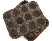 2 Silver Beauty Muffin Tin Baking Photo Prop