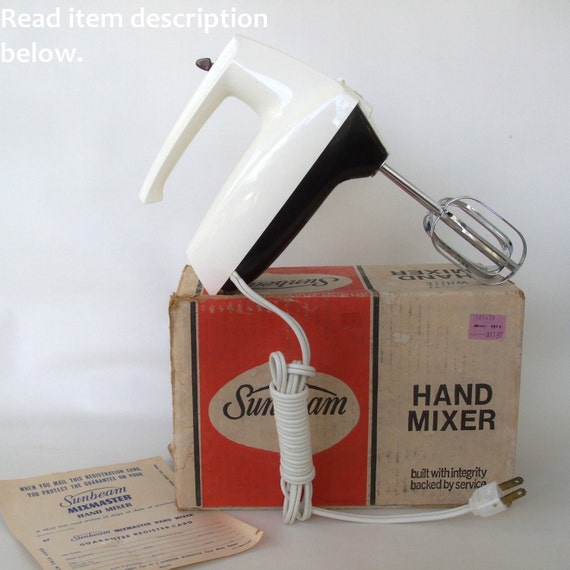 Vintage Sunbeam Mixmaster Hand Mixer Small Appliance