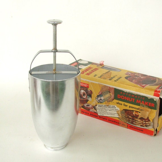 Vintage Metal Donut Maker Dough Dropper Instruction Recipe