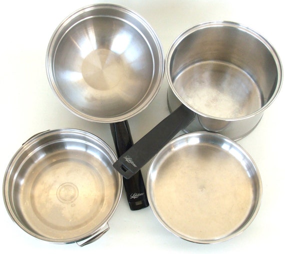 Lifetime Cookware Stainless Double Boiler Set 3-qt 4-pc