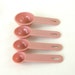 Pink Measuring Spoon Set 1980s Kitchen Mauve Plastic