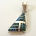 Sterling Mosaic Necklace Pendant Nautical Fashion Azurite or Paua Shell