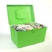 Lime Green Sewing Box / Trays / Thread / Contents Wilson Wil-Hold
